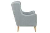 Actona Kamma Occasional Chair Grey; Natural Wood Leg