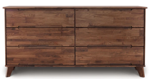 Copeland Furniture Linn LNN-60-94 Double Dresser in Natural Walnut