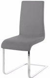 Actona Maddox Grey Chrome Dining Chair Contemporary