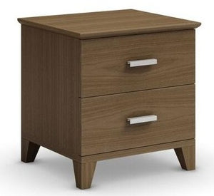 Mobican Sapporo Nightstand in Walnut with 2 Drawers