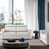 The West is one of Luonto’s most contemporary and practical designs. The detailed vertical stitching and adjustable ratchet headrests allow the West Queen Loveseat Sleeper to be uniques. As usual, to fulfill Luonto’s commitment to practicality, Luonto has provided plenty of rest space and a terrific remote controlled transitional design to save living space.