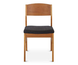 Sun Cabinet 1012 Dining Chair with Teak Wood and Black Fabric (We carry in Walnut)
