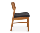 Sun Cabinet 1012 Dining Chair with Teak Wood and Black Fabric (We carry in Walnut)