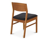 Sun Cabinet 1012 Dining Chair with Teak Wood and Black Fabric (We carry in Walnut)
