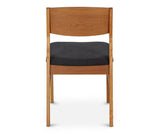 Sun Cabinet 1012 Dining Chair with Teak Wood and Black Fabric (We carry in Walnut)