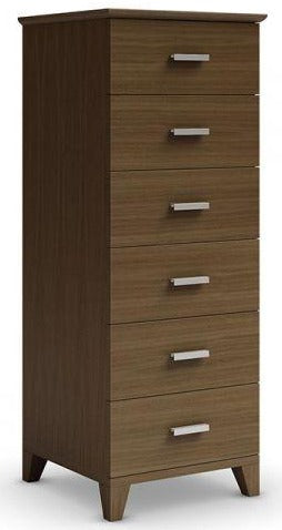 Mobican Sapporo Narrow Chest in Walnut with 6 Drawers