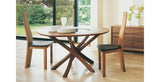 Seltz Fagus Turf EOL Dining Table in Solid Walnut with a Crystal White Glass Center