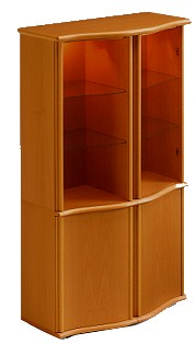 Skovby 662 Display Cabinet in Cherry Wood