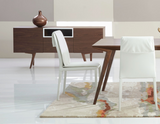 Bellini Imports Daisy Dining Chair in White Leather Seat and Base