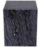 Nuevo Matisse HGMM164 End Table Black Wood Vein Polished Marble