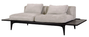 Nuevo Salk HGDA559 Sofa with Beige Shroom Fabric and Black Legs