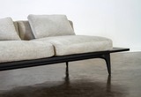 Nuevo Salk HGDA559 Sofa with Beige Shroom Fabric and Black Legs
