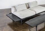 Nuevo Salk HGDA559 Sofa with Beige Shroom Fabric and Black Legs