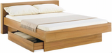 Classica Queen Platform Bed Teak Wood Storage
