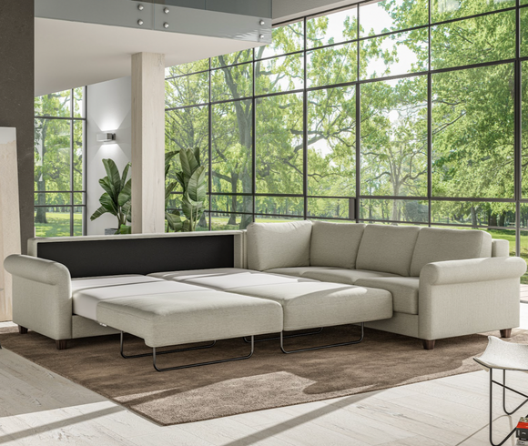 The Flex Sectional is Luonto’s most timeless and practical creation. The beautiful rolled structure of each arm allows the Flex King Sectional Sleeper to be unique. As usual, Luonto has provided plenty of rest space and additional storage space beneath the seating to fulfill their commitment to practicality.