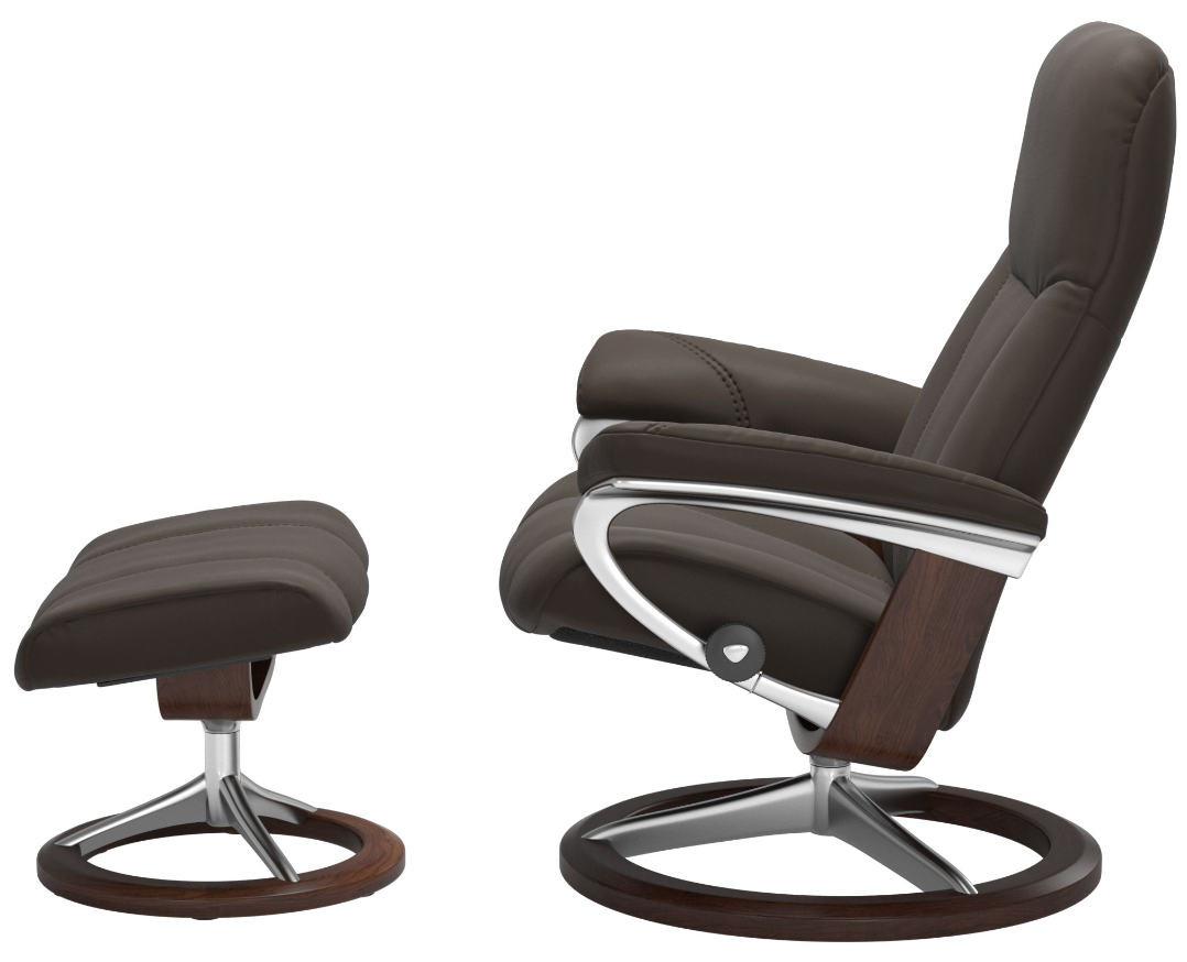 Ekornes Stressless Consul Large Signature Recliner with Ottoman Ekornes Stressless Consul Large Signature Recliner with Ottoman