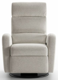 The Sloped is Luonto’s most supportive and modern recliner chair. Each arm is crafted into a beautiful sloped design, allowing the Sloped to be unique. As always, to fulfill Luonto’s commitment to quality and practicality, Luonto has built the Sloped with a 4-way adjustable headrest and a swivel glider base, and if purchased in the battery powered mode, a terrific remote-controlled transitional design. 