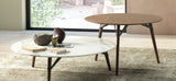 Natuzzi Italia Svevo Corner Table with a Walnut Top and Legs