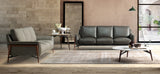 Natuzzi Italia Svevo Corner Table with a Walnut Top and Legs
