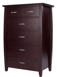 Tera Grove Pasadena High Chest in Espresso Wood with 6 Drawers