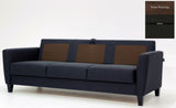 Luonto Uni Sleeper Sofa with Dark Brown Luna 96 Fabric and Walnut Legs
