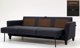 Luonto Uni Sleeper Sofa with Dark Brown Luna 96 Fabric and Walnut Legs
