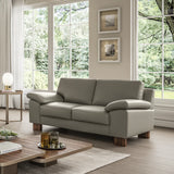 The Poet is one of Luonto’s most heavy-duty creations. The Poet Loveseat composes of an all-around thick frame. To hold up the heavy-duty built of the Poet, Luonto has paired it with four thickset walnut-stained stocks.