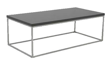 Eurostyle 09801 Teresa Coffee Table in Grey High Gloss and Metal Legs