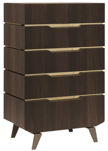 ALF Italia Accademia High Chest Termocotto Contemporary Italy Dark Walnut