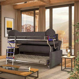 The Elevate is Luonto's most modern technological achievement. As always, with the commitment to practicality, Luonto has ensured that the transition from the seated position to the resting position can be accomplished in as few steps as possible while still ensuring safety. Luonto has included straps to maintain the bedding of the Elevate along with a zipper compartment to maintain the pillows of the Elevate while in the bunk bed position.