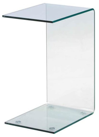 Ital Studio Sahara End Table in Clear Glass