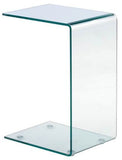 Ital Studio Sahara End Table in Clear Glass