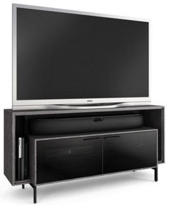 BDI 8168 Cavo Slim TV Stand with Double-Width Design in Natural Walnut and Remote-Friendly Doors