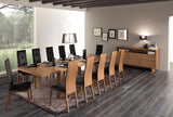 Alf Italia Trento Sideboard in Walnut with Black Glass Shelf (Pictured with Dining Room Set)