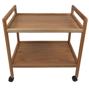 Toften 117 Bar Cart in Cherry Wood on Castors