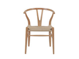 Eurostyle Evelina Armchair with a Rush Seat and Natural Frame