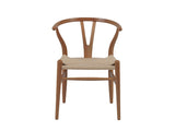 Eurostyle Evelina Armchair with a Rush Seat and Walnut Frame