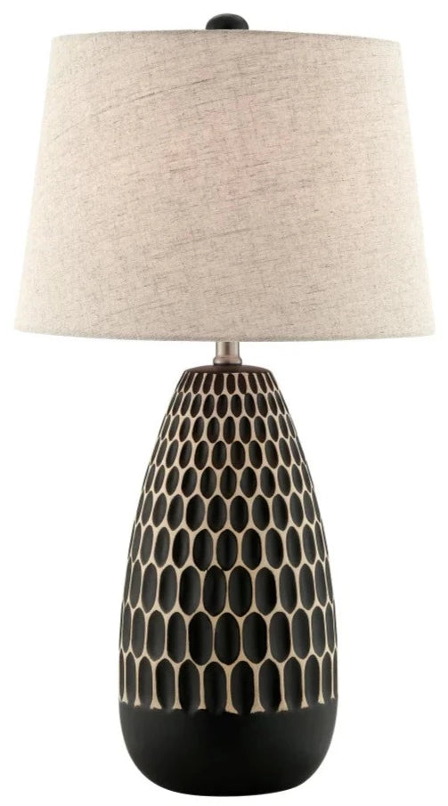 Lite Source Rupali Black Ceramic Table Lamp 23642