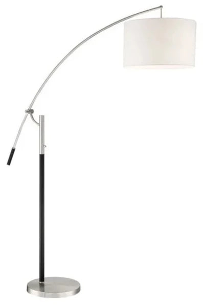 Lite Source Florencia Brushed Nickel Arc Lamp with Adjustable Arm 83286