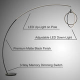Lite Source Monita LED 2-Light Arc Floor Lamp 83733