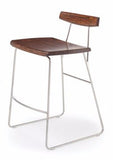 Greenington Paris Bar Stool Exotic Cognac Chrome