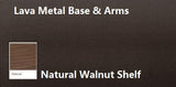 Lava Metal and Natural Walnut Samples