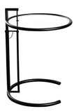 Ital Studio Ellen End Table with a Glass Top and Black Powder Coat Base
