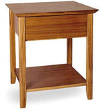 Sun Cabinet 852011 Nightstand with Drawer and Lower Shelf in Teak