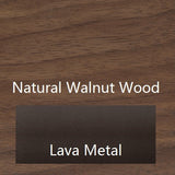 Walnut Wood and Lava Metal Samples